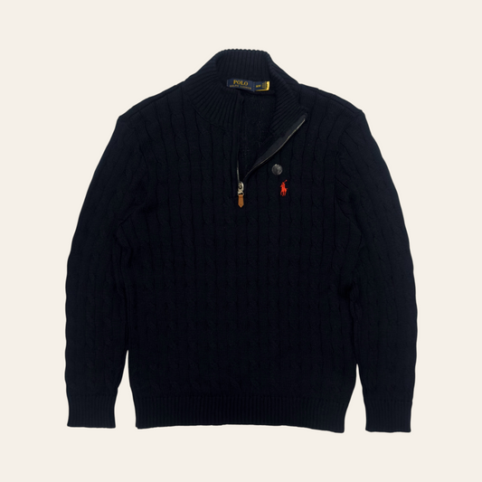 Suéter Ralph Lauren Quarter Zip Trenzado
